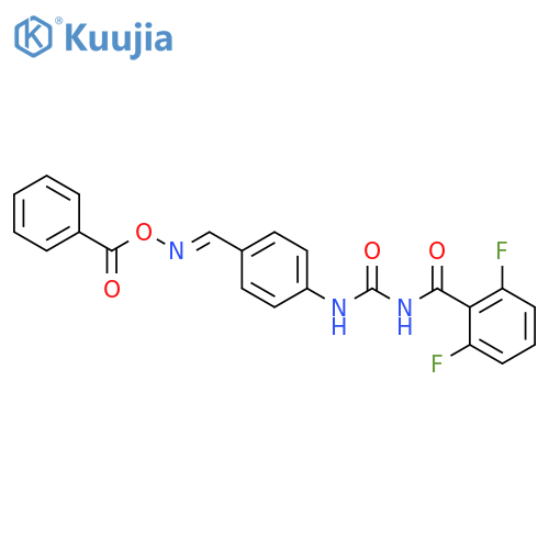 Benzamide, N-[[[4-[(E)-[(benzoyloxy)imino]methyl]phenyl]amino]carbonyl]-2,6-difluoro- structure