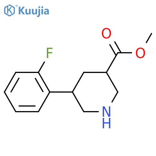 Methyl 5-(2-fluorophenyl)piperidine-3-carboxylate structure