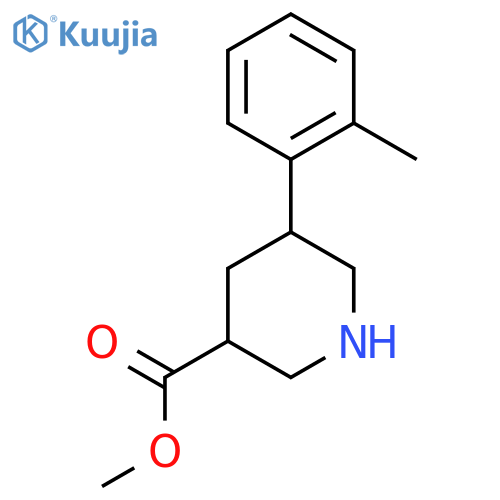 methyl 5-(2-methylphenyl)piperidine-3-carboxylate structure