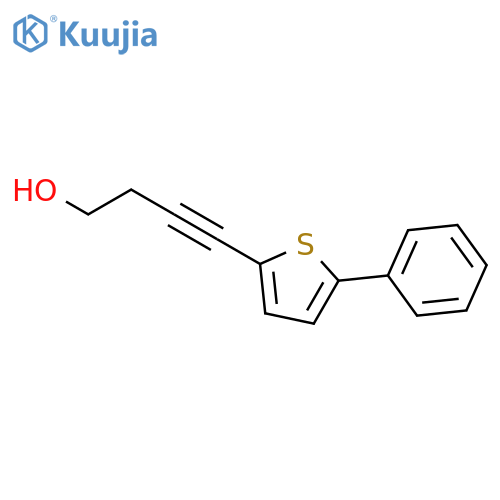 3-Butyn-1-ol,4-(5-phenyl-2-thienyl)- structure
