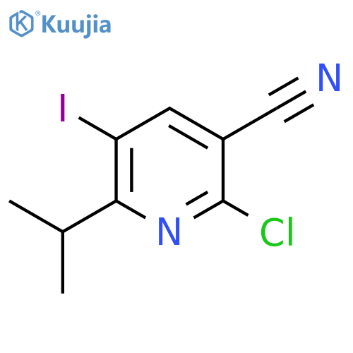 2-chloro-5-iodo-6-isopropylnicotinonitrile structure