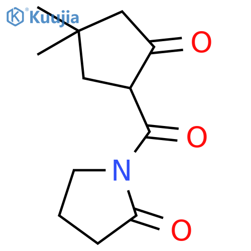 2-Pyrrolidinone, 1-[(4,4-dimethyl-2-oxocyclopentyl)carbonyl]- structure