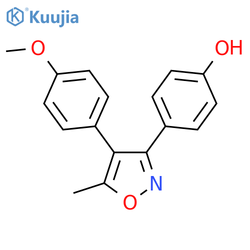 Phenol, 4-[4-(4-methoxyphenyl)-5-methyl-3-isoxazolyl]- structure