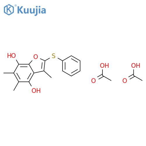 4,7-Benzofurandiol, 3,5,6-trimethyl-2-(phenylthio)-, diacetate structure