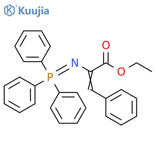 2-Propenoic acid, 3-phenyl-2-[(triphenylphosphoranylidene)amino]-, ethyl ester structure