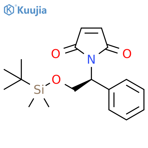 1H-Pyrrole-2,5-dione, 1-[(1S)-2-[[(1,1-dimethylethyl)dimethylsilyl]oxy]-1-phenylethyl]- structure