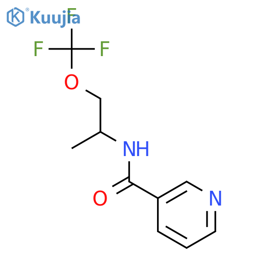 N-[1-(trifluoromethoxy)-2-propanyl]nicotinamide structure