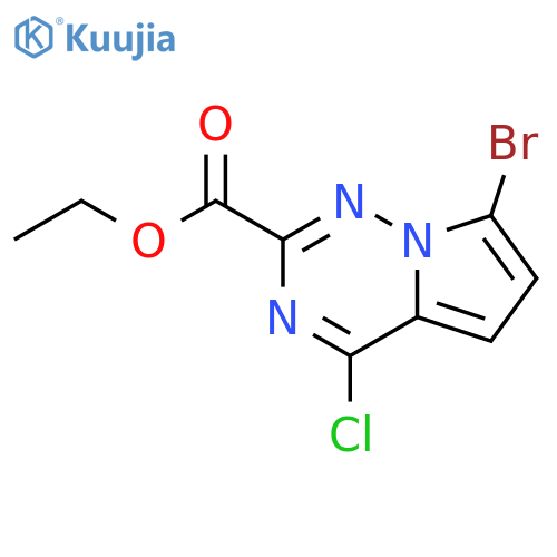 Ethyl 7-bromo-4-chloropyrrolo[2,1-f][1,2,4]triazine-2-carboxylate structure