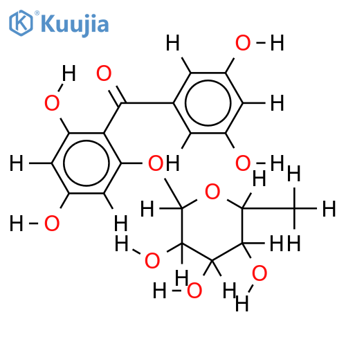 2'.3,4',5,6'-pentahydroxybenzophenone-2'-O-alpha-L-rhamnopyranoside structure