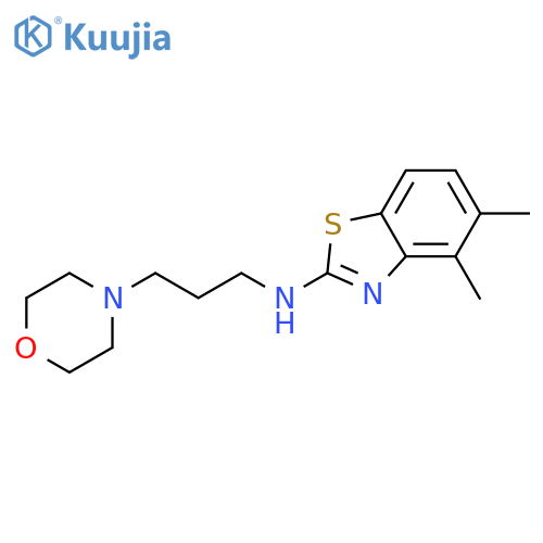 4,5-dimethyl-N-(3-morpholin-4-ylpropyl)-1,3-benzothiazol-2-amine structure