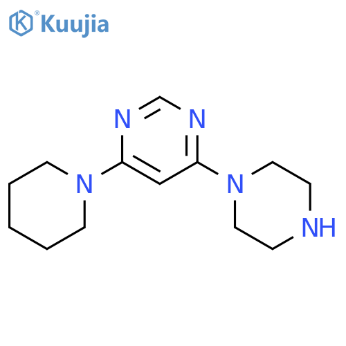 4-(piperazin-1-yl)-6-(piperidin-1-yl)pyrimidine structure