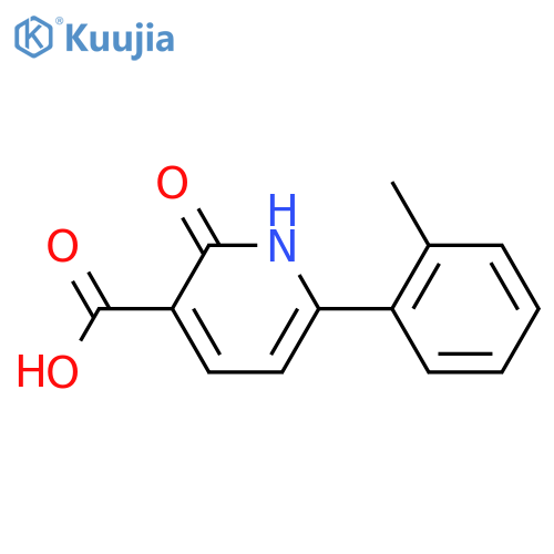 6-(2-Methylphenyl)-2-oxo-1,2-dihydropyridine-3-carboxylic acid structure