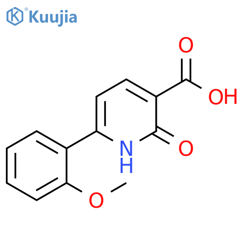 6-(2-methoxyphenyl)-2-oxo-1,2-dihydropyridine-3-carboxylic acid structure