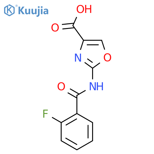 2-[(2-Fluorobenzoyl)amino]-1,3-oxazole-4-carboxylic acid structure