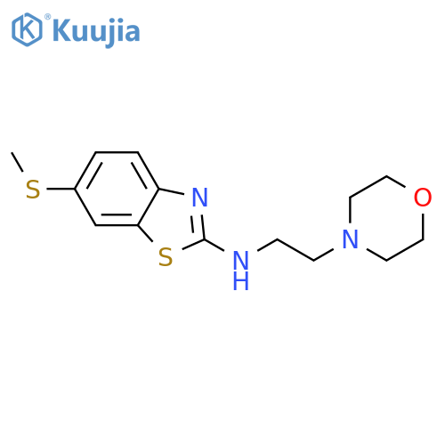 6-methylsulfanyl-N-(2-morpholin-4-ylethyl)-1,3-benzothiazol-2-amine structure