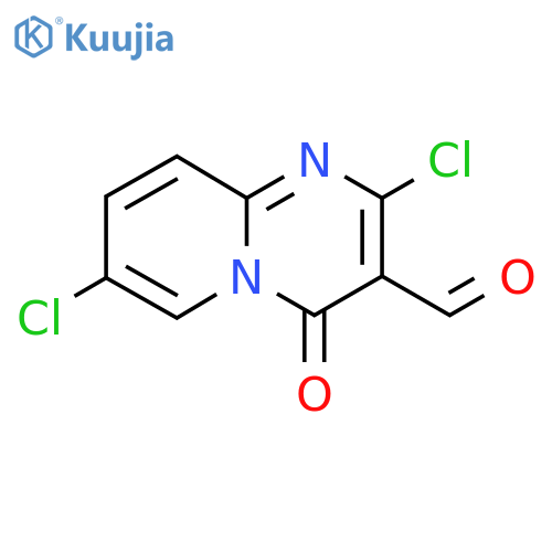 2,7-dichloro-4-oxo-4H-pyrido[1,2-a]pyrimidine-3-carbaldehyde structure