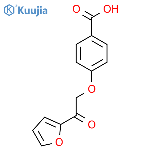 4-[2-(2-furyl)-2-oxoethoxy]benzoic acid structure