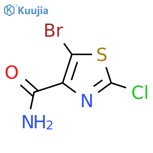 5-Bromo-2-chloro-1,3-thiazole-4-carboxamide structure