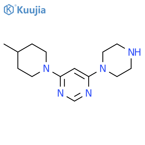 4-(4-methylpiperidin-1-yl)-6-(piperazin-1-yl)pyrimidine structure