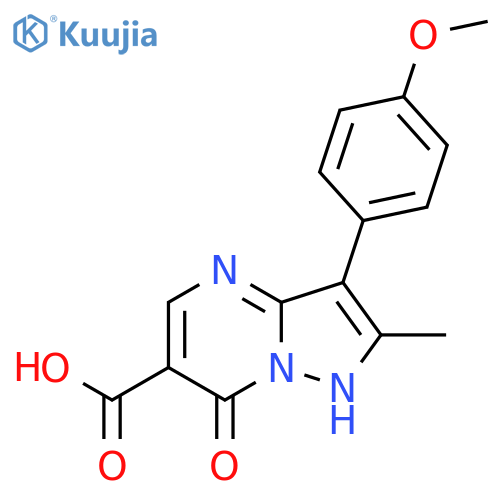 3-(4-Methoxyphenyl)-2-methyl-7-oxo-4,7-dihydropyrazolo[1,5-a]pyrimidine-6-carboxylic acid structure
