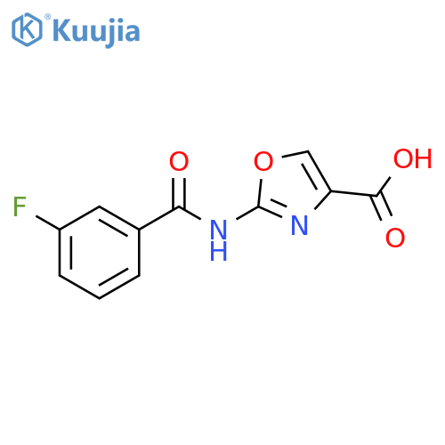 2-[(3-Fluorobenzoyl)amino]-1,3-oxazole-4-carboxylic acid structure