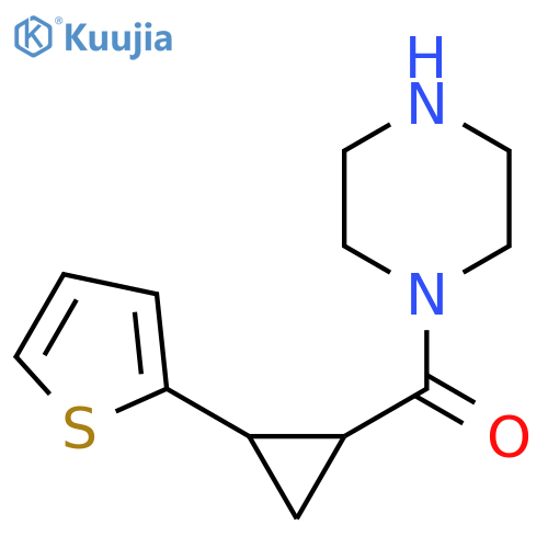 1-[2-(thiophen-2-yl)cyclopropanecarbonyl]piperazine structure