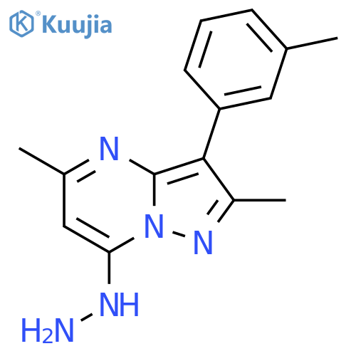 7-Hydrazino-2,5-dimethyl-3-(3-methylphenyl)pyrazolo[1,5-a]pyrimidine structure