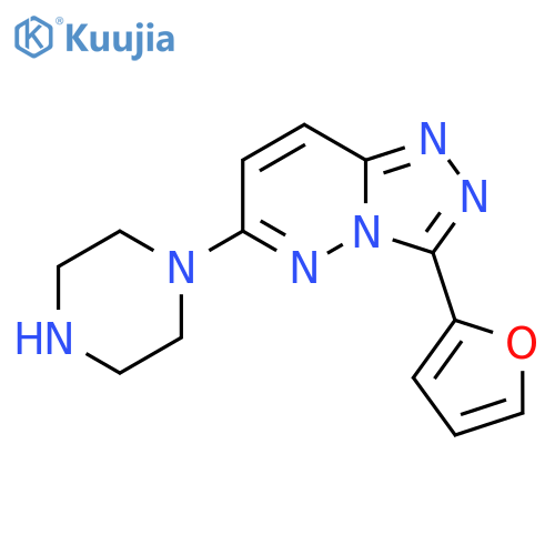 1-[3-(furan-2-yl)-[1,2,4]triazolo[4,3-b]pyridazin-6-yl]piperazine structure