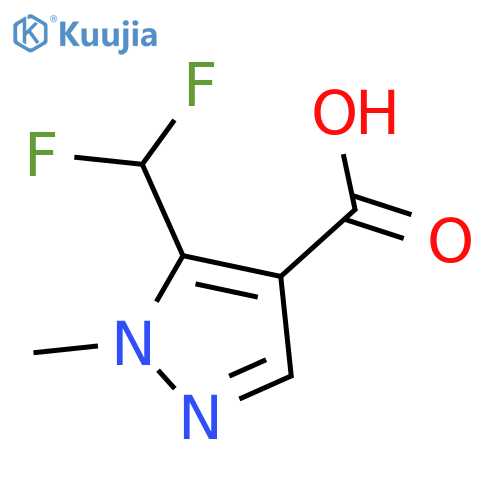 5-(Difluoromethyl)-1-methyl-1H-pyrazole-4-carboxylic acid structure