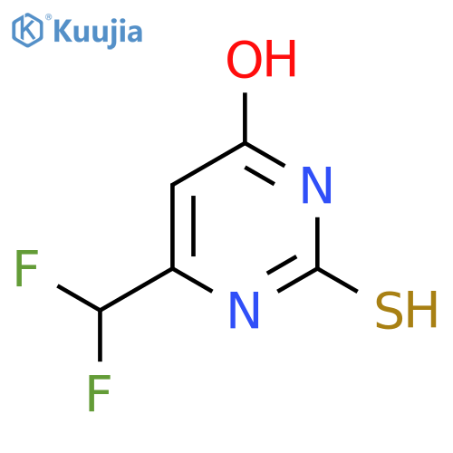 6-(difluoromethyl)-2-sulfanylidene-1,2,3,4-tetrahydropyrimidin-4-one structure