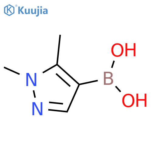 (1,5-Dimethyl-1H-pyrazol-4-yl)boronic acid structure