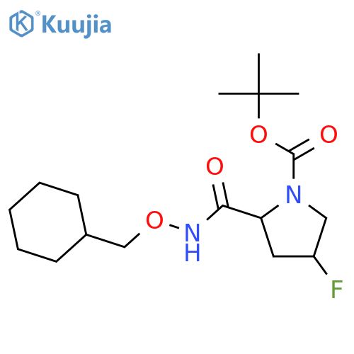 Tert-butyl (2s,4s)-2-(cyclohexylmethoxycarbamoyl)-4-fluoropyrrolidine-1-carboxylate structure