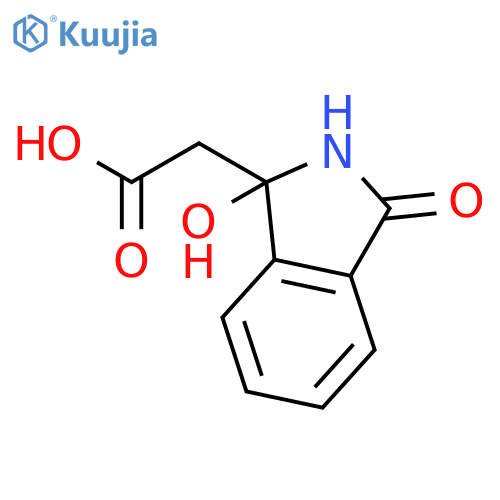 2-(1-hydroxy-3-oxo-2H-isoindol-1-yl)acetic acid structure