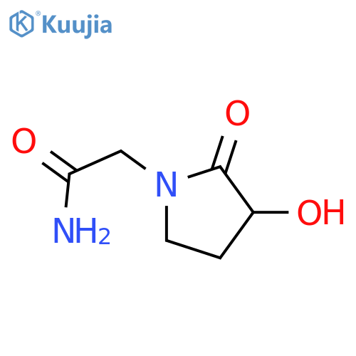 3-hydroxy-2-oxo-1-Pyrrolidineacetamide structure