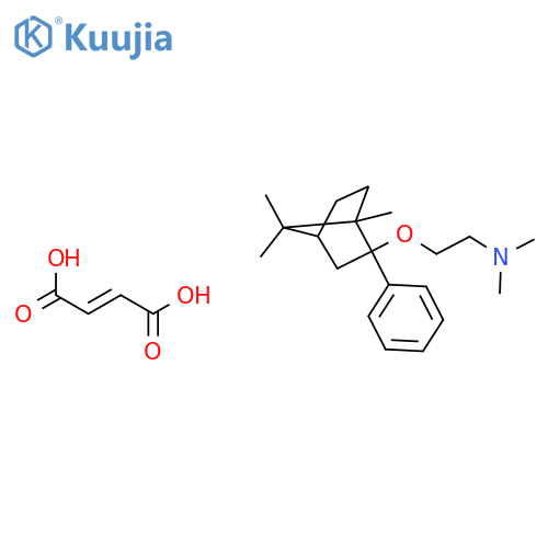 N,N-Dimethyl-2-[[(1R,2R,4R)-1,7,7-trimethyl-2-phenylbicyclo[2.2.1]hept-2-yl]oxy]ethanamine (2E)-2-butenedioate structure