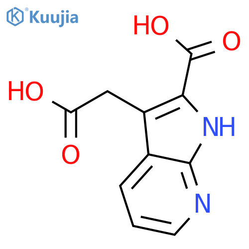 1H-Pyrrolo[2,3-b]pyridine-3-acetic acid, 2-carboxy- structure