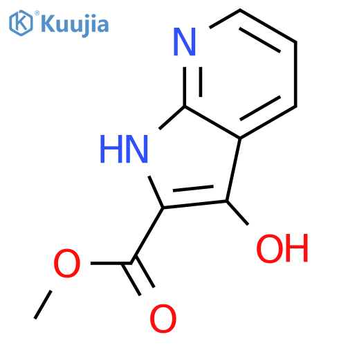 1H-Pyrrolo[2,3-b]pyridine-2-carboxylic acid, 3-hydroxy-, methyl ester structure