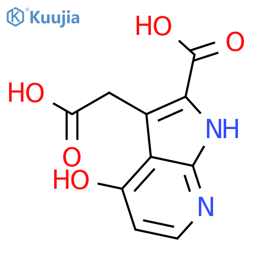 1H-Pyrrolo[2,3-b]pyridine-3-acetic acid, 2-carboxy-4-hydroxy- structure