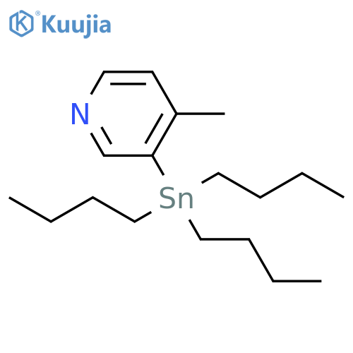 4-Methyl-3-(tributylstannyl)pyridine structure