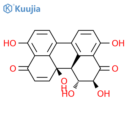 3,10-Perylenedione,1,2,12a,12b-tetrahydro-1,2,4,9,12a-pentahydroxy-, (1R,2S,12aR,12bS)-rel-(+)- structure