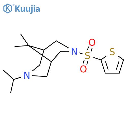 3,7-Diazabicyclo[3.3.1]nonane,9,9-dimethyl-3-(1-methylethyl)-7-(2-thienylsulfonyl)- structure