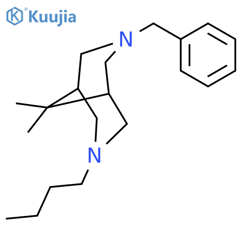 3,7-Diazabicyclo[3.3.1]nonane, 3-butyl-9,9-dimethyl-7-(phenylmethyl)- structure