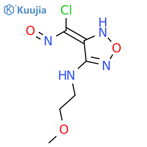(Z)-N-hydroxy-4-[(2-methoxyethyl)amino]-1,2,5-oxadiazole-3-carbonimidoyl chloride structure