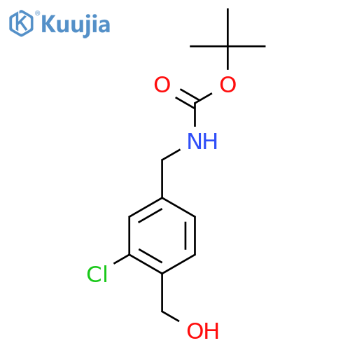 tert-butyl N-{3-chloro-4-(hydroxymethyl)phenylmethyl}carbamate structure