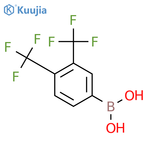 (3,4-bis(trifluoromethyl)phenyl)boronic acid structure