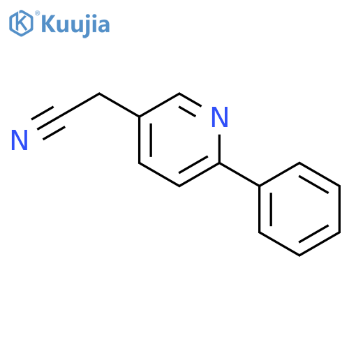 2-(6-Phenylpyridin-3-yl)acetonitrile structure