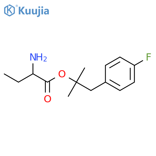 Butanoic acid, 2-amino-, 2-(4-fluorophenyl)-1,1-dimethylethyl ester structure
