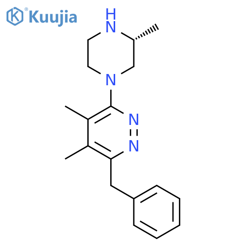(R)-3-Benzyl-4,5-dimethyl-6-(3-methylpiperazin-1-yl)pyridazine structure