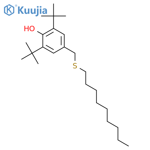 Phenol, 2,6-bis(1,1-dimethylethyl)-4-[(nonylthio)methyl]- structure