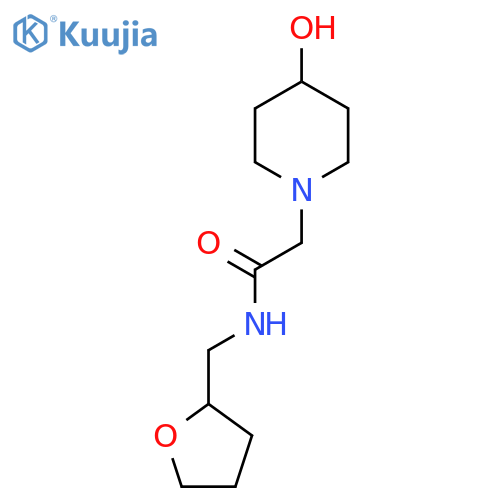2-(4-hydroxypiperidin-1-yl)-N-[(oxolan-2-yl)methyl]acetamide structure